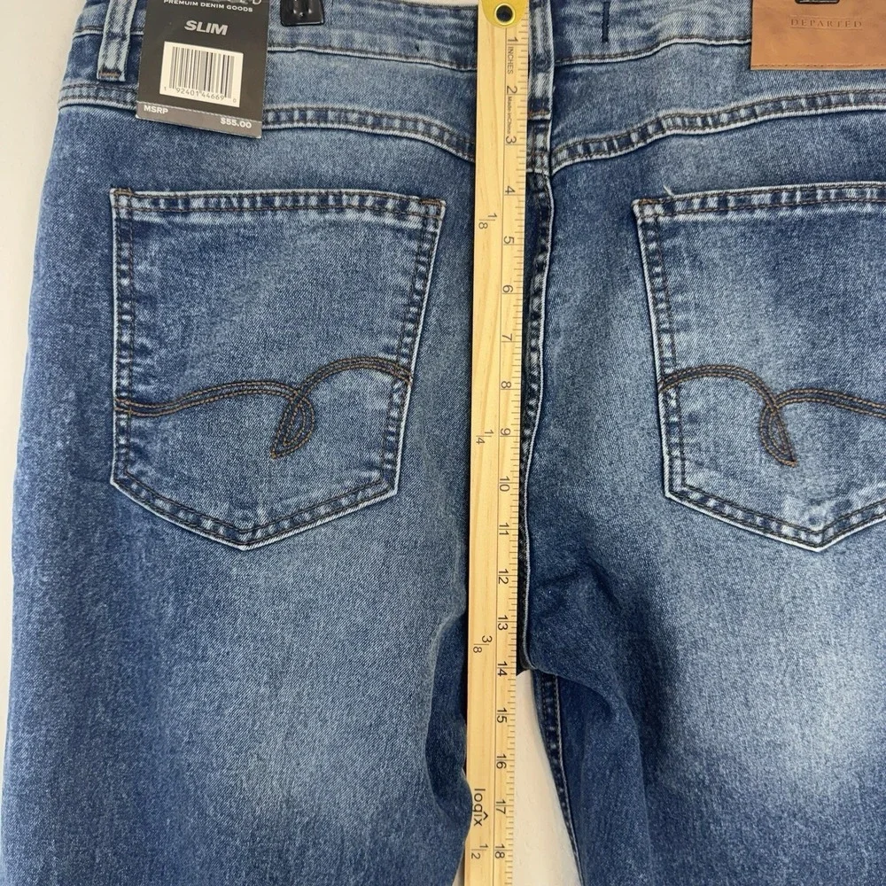 New Departed Verge Slim Fit Stretch Jeans Blue Men's 36x30 Casual
